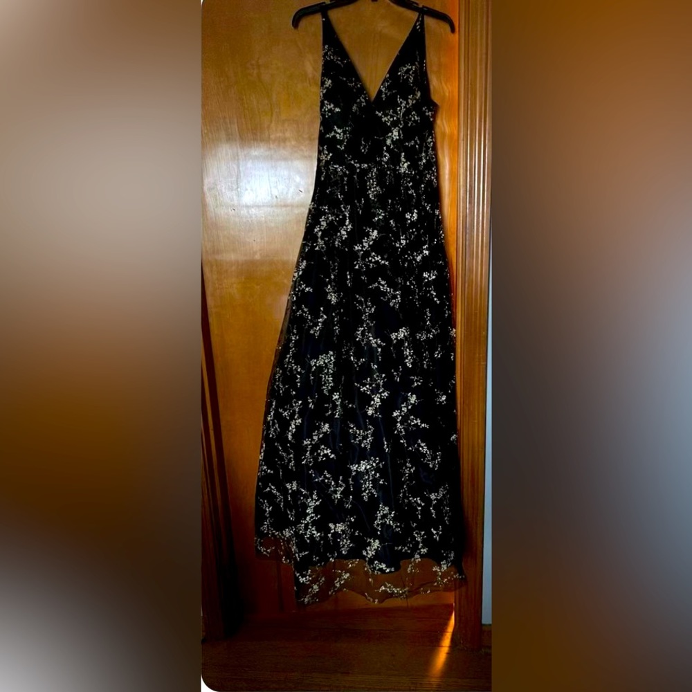 Black and gold dress